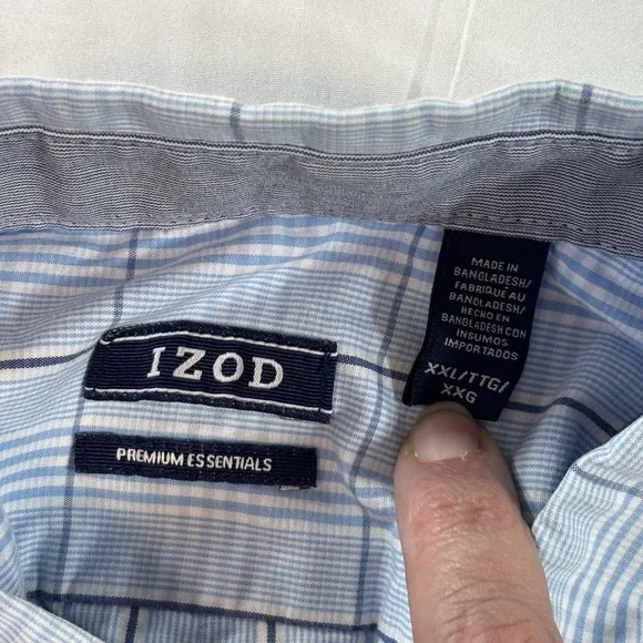 Izod Premium Essentials Size 2XL Men's Embroidered Pocket Logo Button Down Shirt - Picture 13 of 14